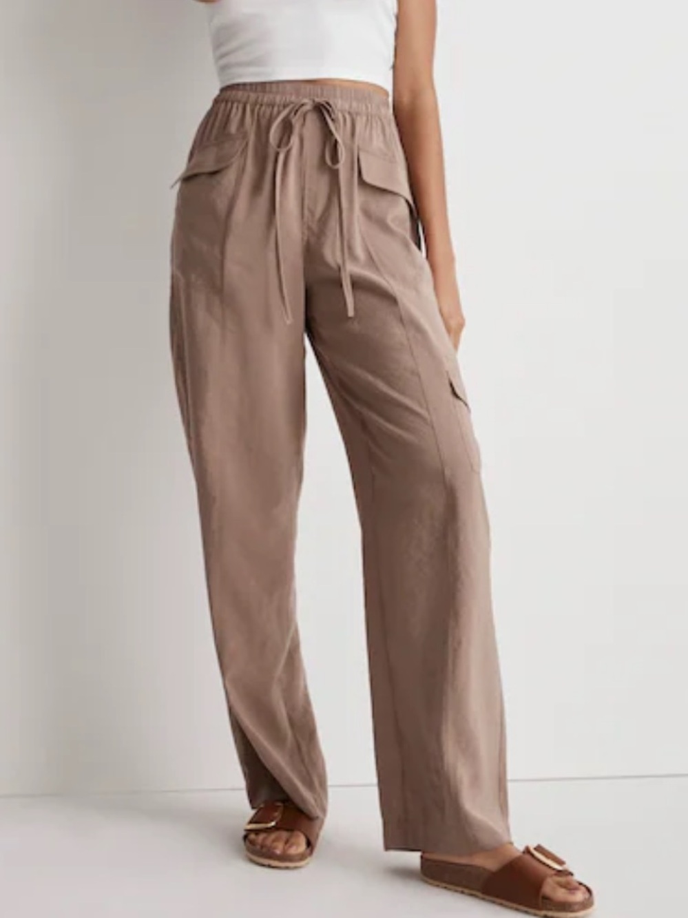 Madewell Straight Cargo Pants Softdrape